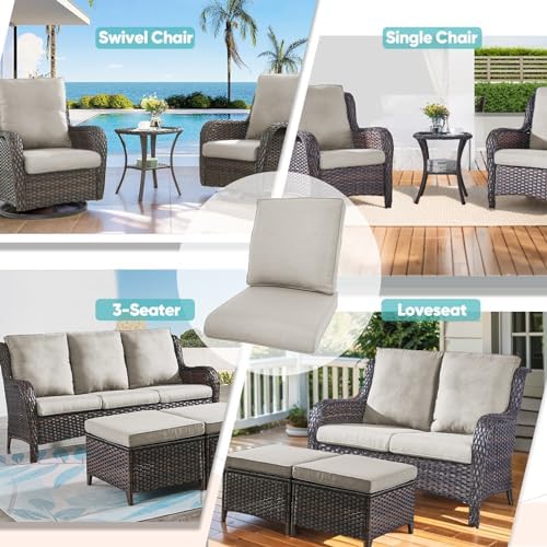 luxury 22*24*4in outdoor patio cushions, 1 piece beige, package contents