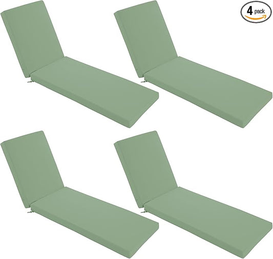 Chaise Lounge Cushions Outdoor Set of 4 by SUMMSUN