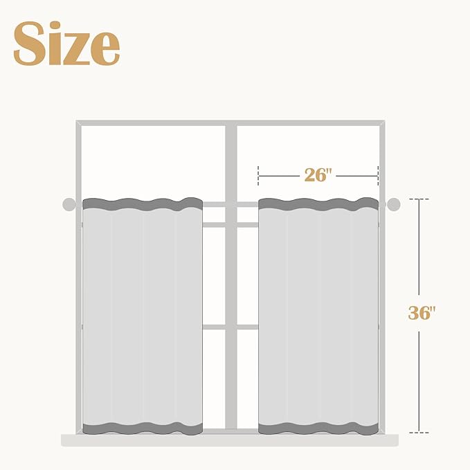 jinchan Floral Kitchen Curtains - Image 3