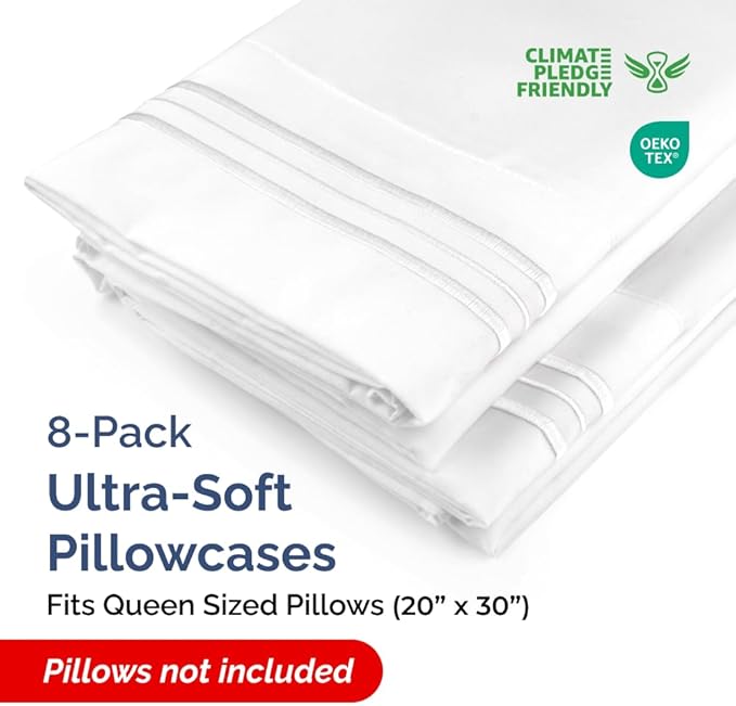 Queen Pillow Cases Set of 8 - Image 2