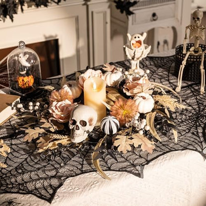 Valery Madelyn 18" Halloween Wreath for Front Door Decor with Lights