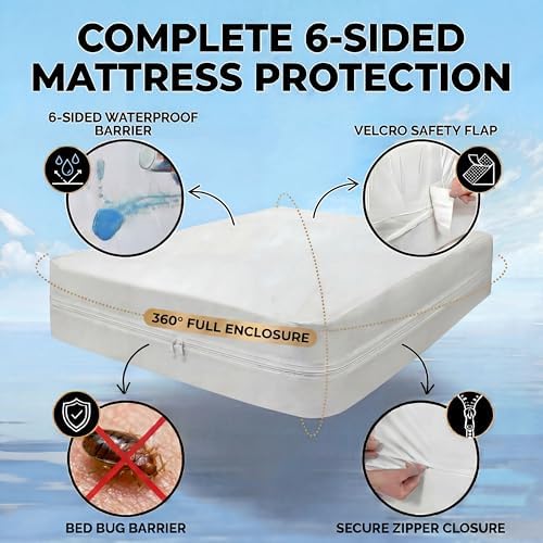 mattshield ultimate 3-piece kit - bed bug-proof mattress shown in use