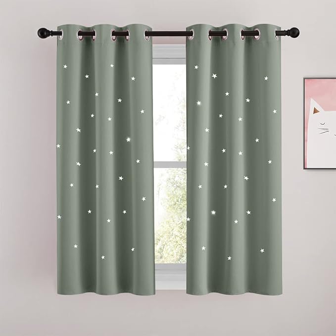 NICETOWN Sage Green Nursery Curtains by NICETOWN