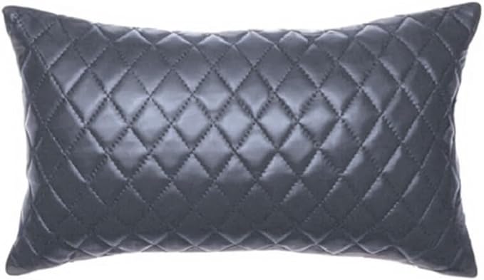Genuine Leather Quilted Pillow Cover Case by SouthBeachLeather