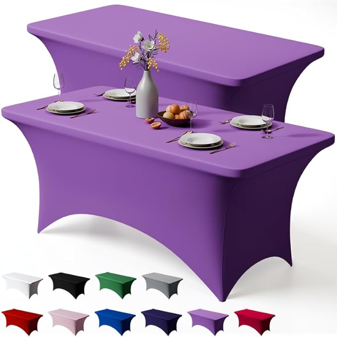 Trlyc 2 Pack 6FT Spandex Table Cloth by TRLYC