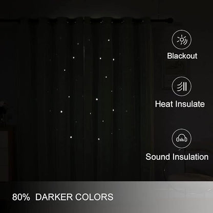 FANLI 2 Panels Star Blackout Curtains - Image 4