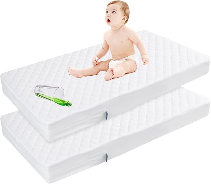 Zippered Crib Mattress Protector by Bilobanbabybedding