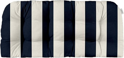 RSH DECOR: Tufted Wicker Loveseat Cushion | 41” x 19" | All-Weather Spun Fabric by RSHDECOR