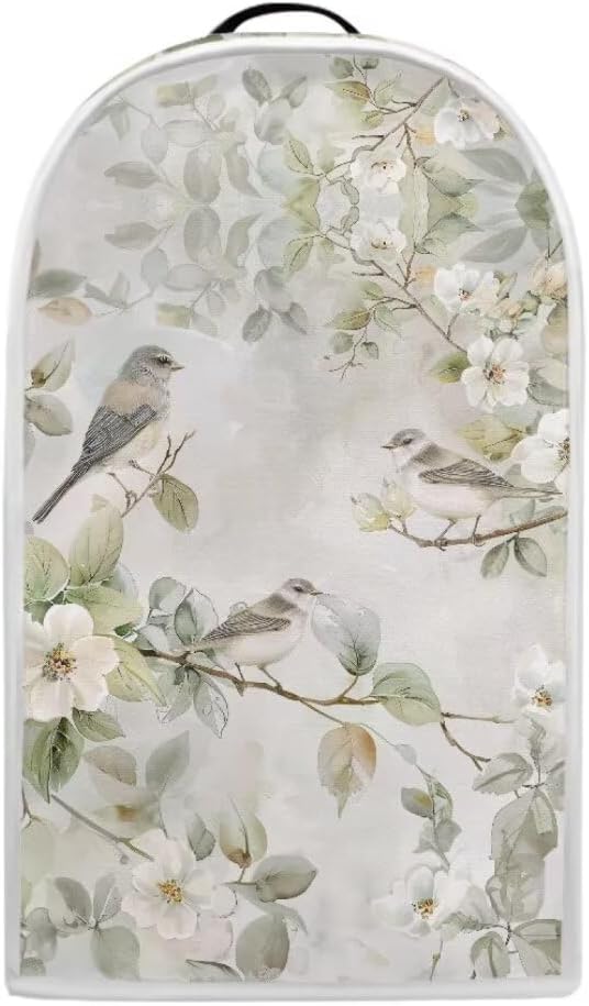 Hummingbird Floral White Blender Dust Cover, Anti Fingerprint Polyester Stand by YUVAMAGIMO