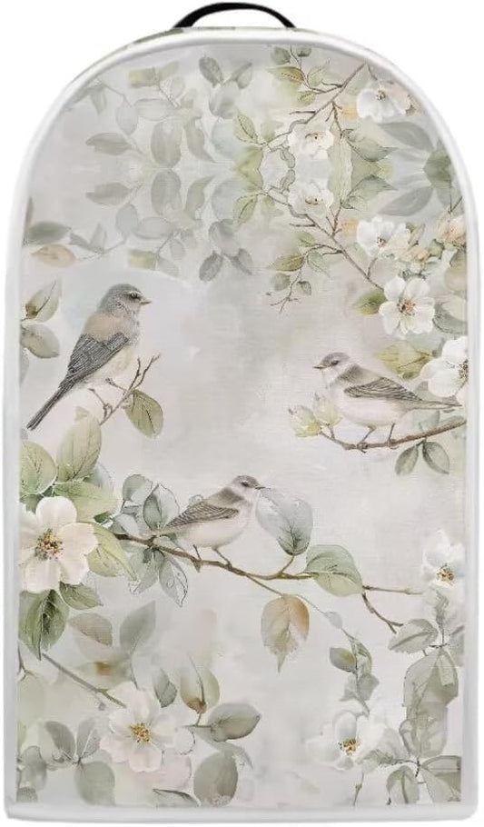 Hummingbird Floral White Blender Dust Cover, Anti Fingerprint Polyester Stand by YUVAMAGIMO