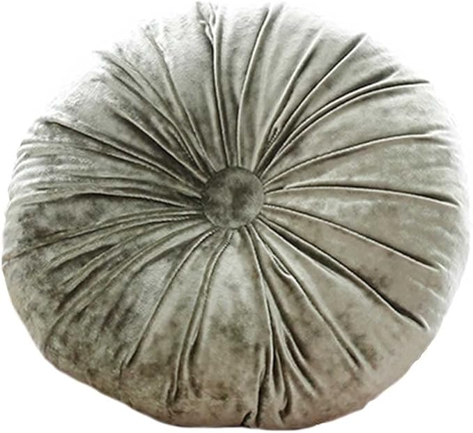 S_SSOY Round Throw Pillow for Couch Pumpkin Velvet Decorative Small Floor by S_SSOY