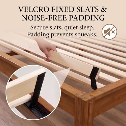merax king size bamboo bed frame with tall, package contents