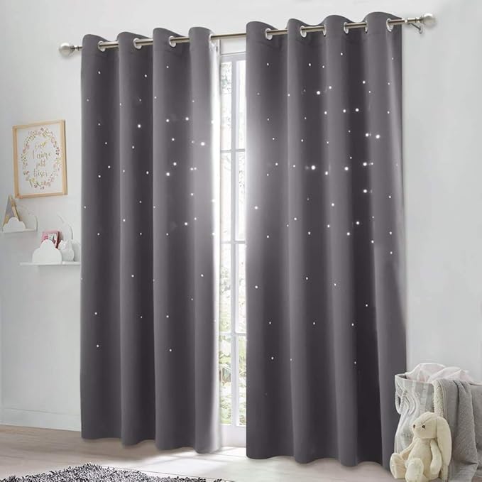 NICETOWN Blackout Curtain with Die-Cut Stars by NICETOWN