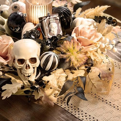 Valery Madelyn 24" Halloween Wreath for Front Door Decor with Lights