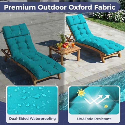 outdoor chaise lounge cushions, waterproof lounge chair cushions, close-up detail