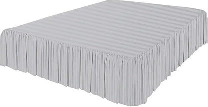 KRISHNA Ruffled Bed Skirt with Split Corners Queen, 100% Microfiber Hotel - Image 2