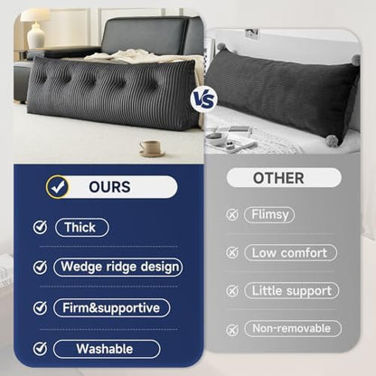 z-hom king size wedge headboard pillow with 1, package contents
