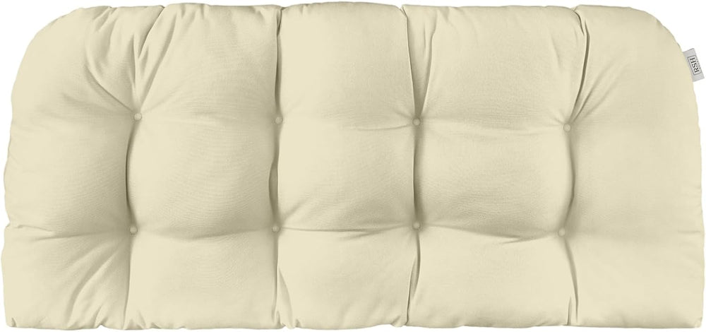 RSH DECOR Sunbrella Tufted Wicker Loveseat Cushion | 44” x 22" | Water a...
