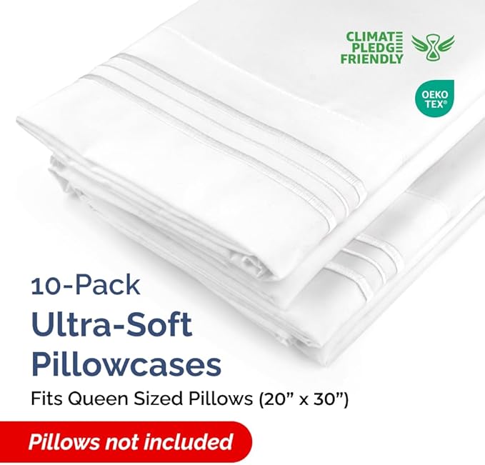 Queen Pillow Cases Set of 10 - Image 2
