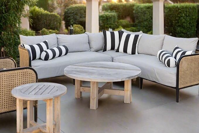 RSH DECOR: Sunbrella Square Throw Pillows Set of 2 | 24" x 24" | Water and - Image 2