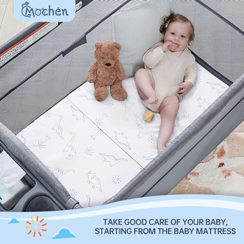 Mochen Pack and Play Mattress,38x26 Trifold Dual-Sided Memory Foam