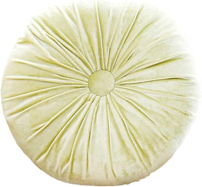 S_SSOY Round Throw Pillow for Couch Pumpkin Velvet Decorative Small Floor by S_SSOY