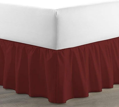 Bed Skirt - Ruffled Bed Skirt 12 Inch Drop Dust Ruffle - Dust Ruffle Bedskirt by Unknown