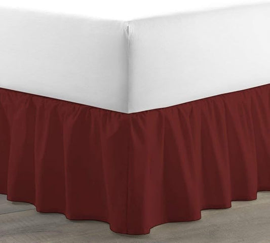 Bed Skirt - Ruffled Bed Skirt 12 Inch Drop Dust Ruffle - Dust Ruffle Bedskirt by Unknown