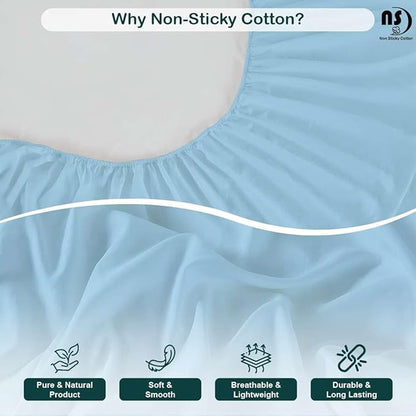 NON Sticky cotton Queen Size Sleeper Sofa Sheets, 4 Piece Egyptian Cotton Bed - Image 4