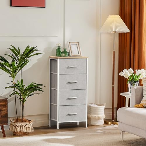 dumos nightstand with 4 drawers bedside table with shown in use