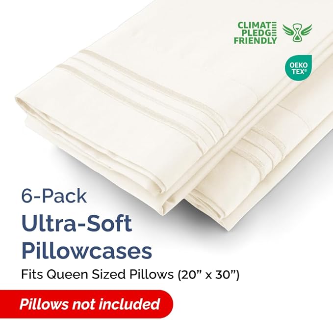 Queen Pillow Cases Set of 6 - Image 2