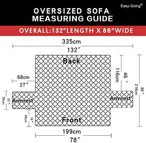 easy-going reversible couch cover, 3 cushion sofa, army, package contents