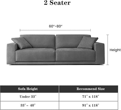 MEETSKY Boho Couch Cover for 2 Cushion Couch Sofa, Chenille Sofa Cover for - Image 6