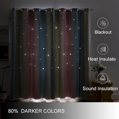 Ombre Rainbow Blackout Curtains - Image 3