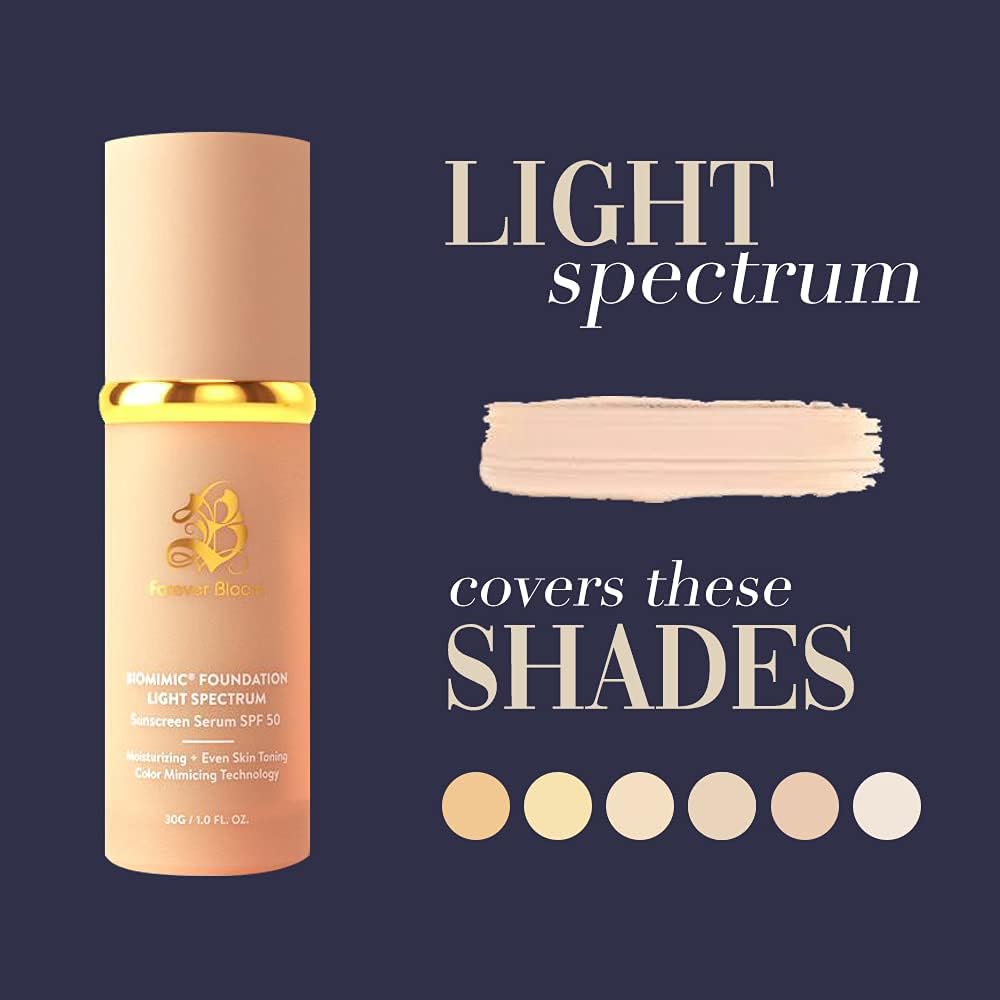 Forever Bloom Biomimic 4-in-1 Color Changing Foundation SPF 50, Light