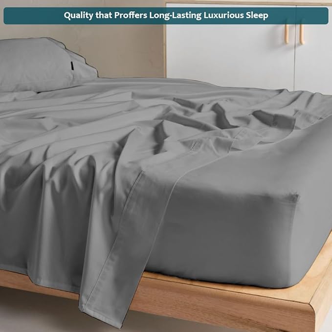 Olympic Queen Sheet Set – 100% Egyptian Cotton, 338 Thread Count – 4-Piece - Image 7
