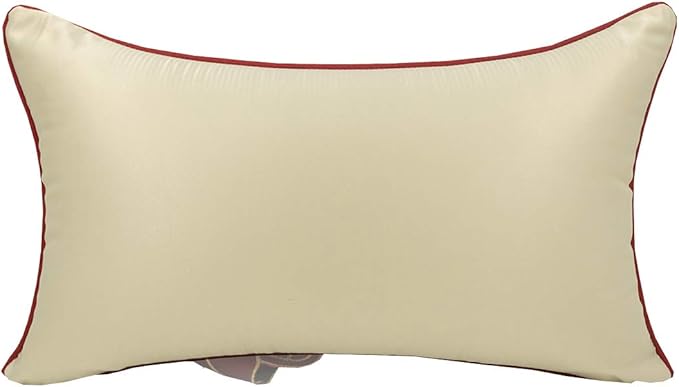 vctops Embroidered Peacock Decorative Throw Pillow Case Silky Satin Cushion - Image 4