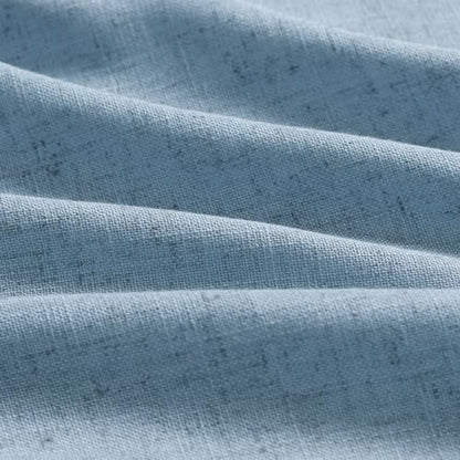 blue linen textured 96 inch curtains 2 panel showing dimensions
