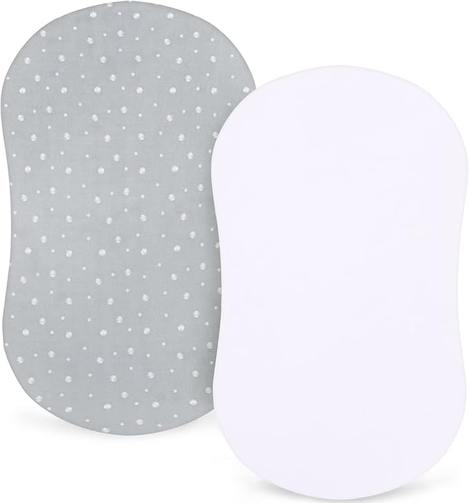 Bassinet Sheets 2 Pack, Fit for Halo BassiNest Swivel, Flex Sleeper, 4moms - Image 2