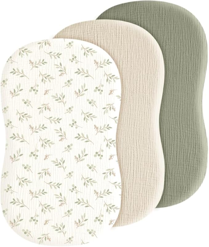 Baby Muslin Bassinet Sheets 3 Pack by Coreeky