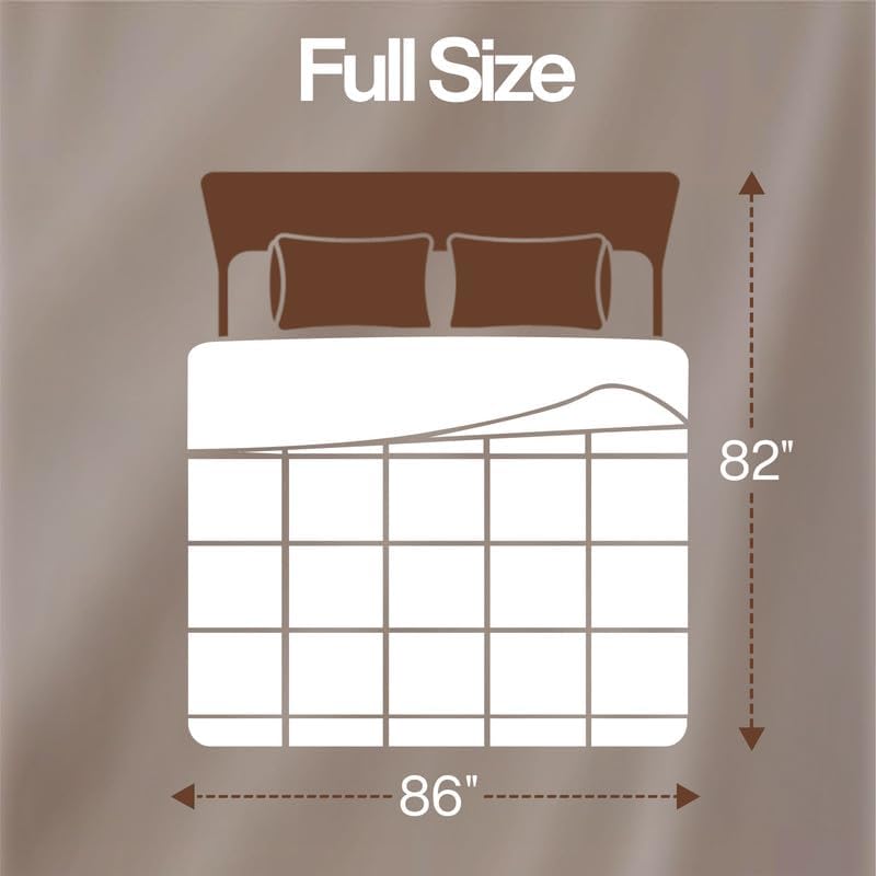 utopia bedding full size comforter, duvet insert, white shown in use