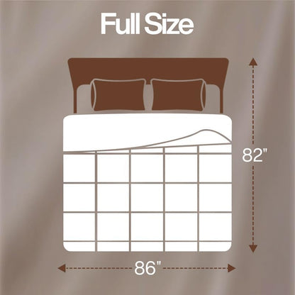 utopia bedding full size comforter, duvet insert, white shown in use