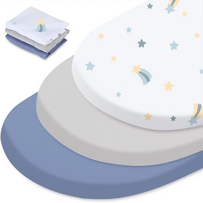 3 Pack Stretchy Bassinet Sheets by Haleeone