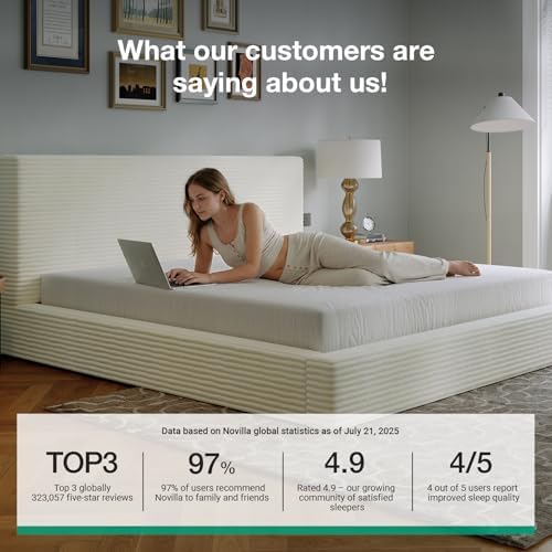 novilla queen size bed frame, plush cloudsoft bed, view 16