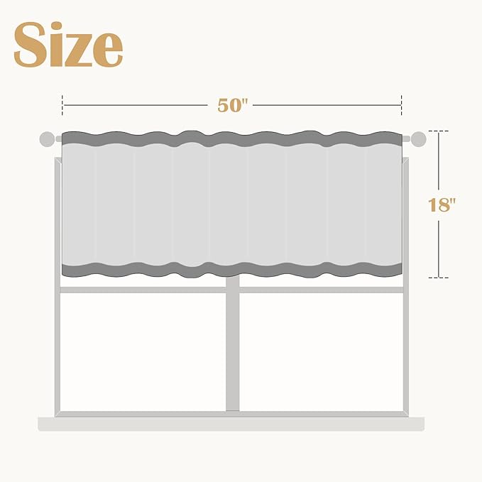 jinchan Tie Up Linen Textured Striped Bow Tie Curtain - Image 3