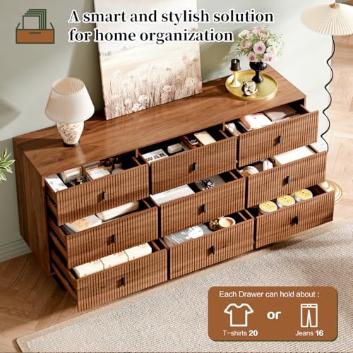 chrangmay modern chest of drawers with 9 drawers,deep, close-up detail