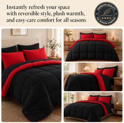 anluoer full size comforter sets 7 pieces, bed shown in use