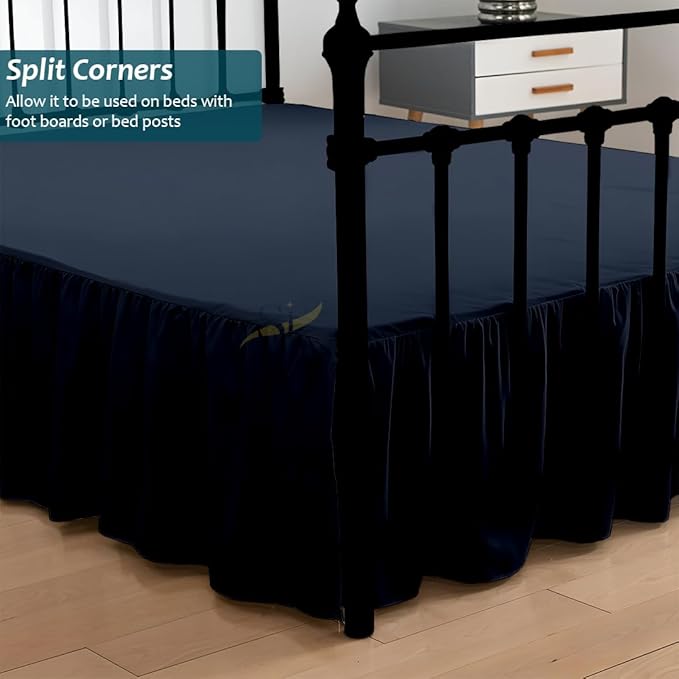 Shreem Linen Ruffled Bed Skirt - Image 2
