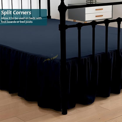 Shreem Linen Ruffled Bed Skirt - Image 2