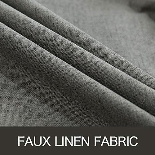 MIULEE Linen Texture Curtains for Bedroom Solid 100% Blackout Thermal Insulated - Image 5